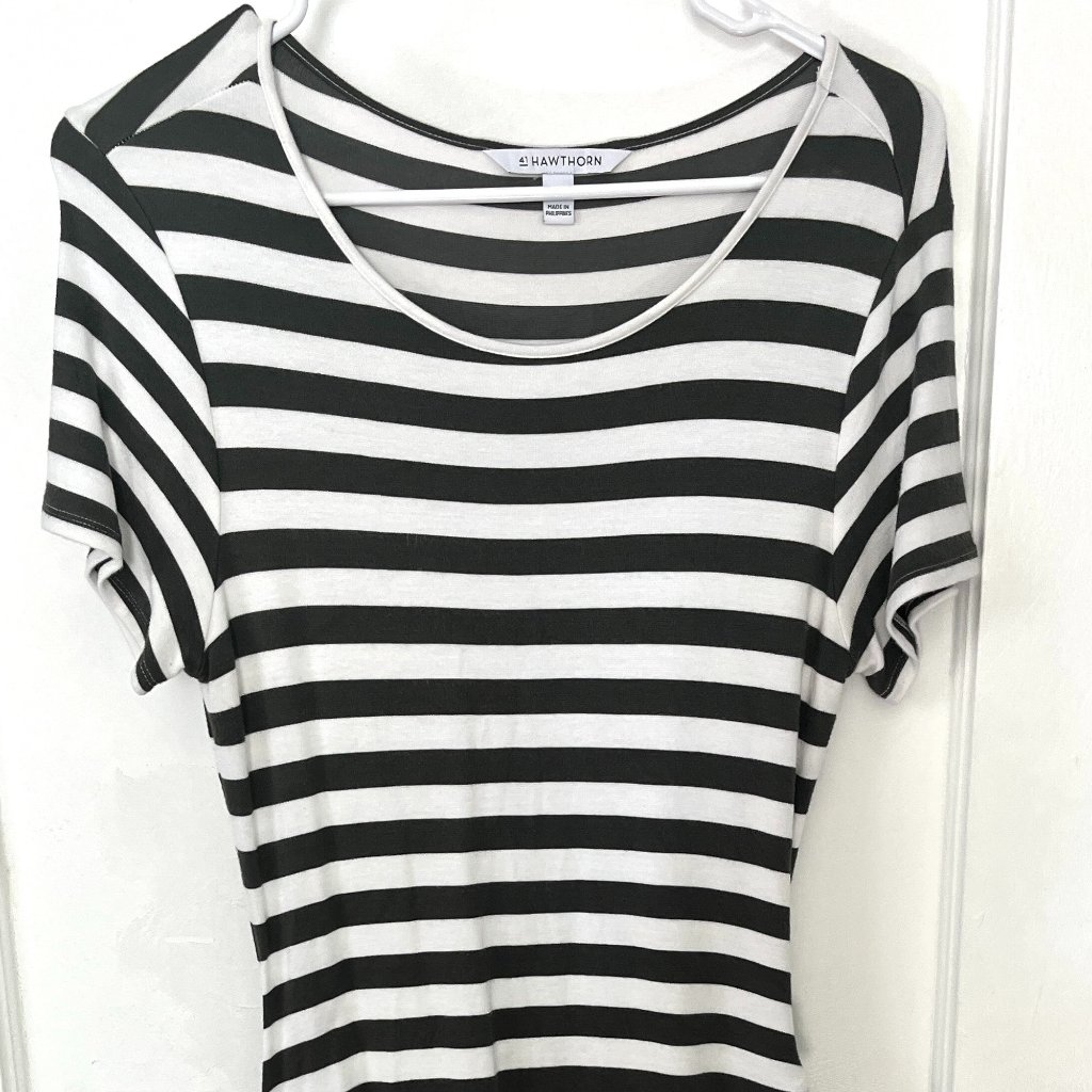 41 Hawthorne Green Striped Dress - Size L
